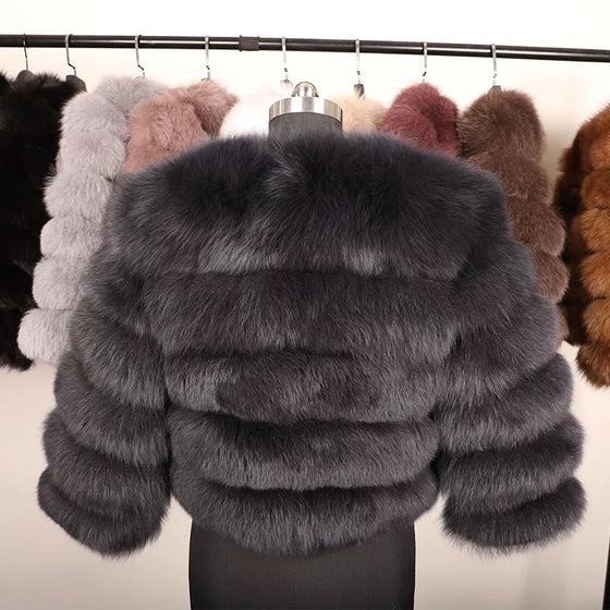 Fox Fur Cropped Jacket