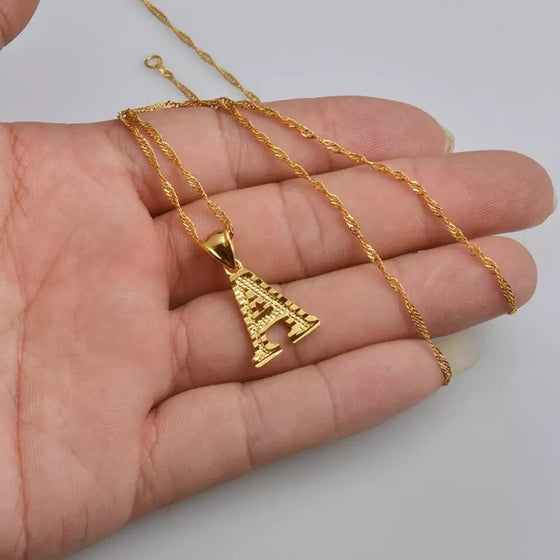 Thin Letter Necklace
